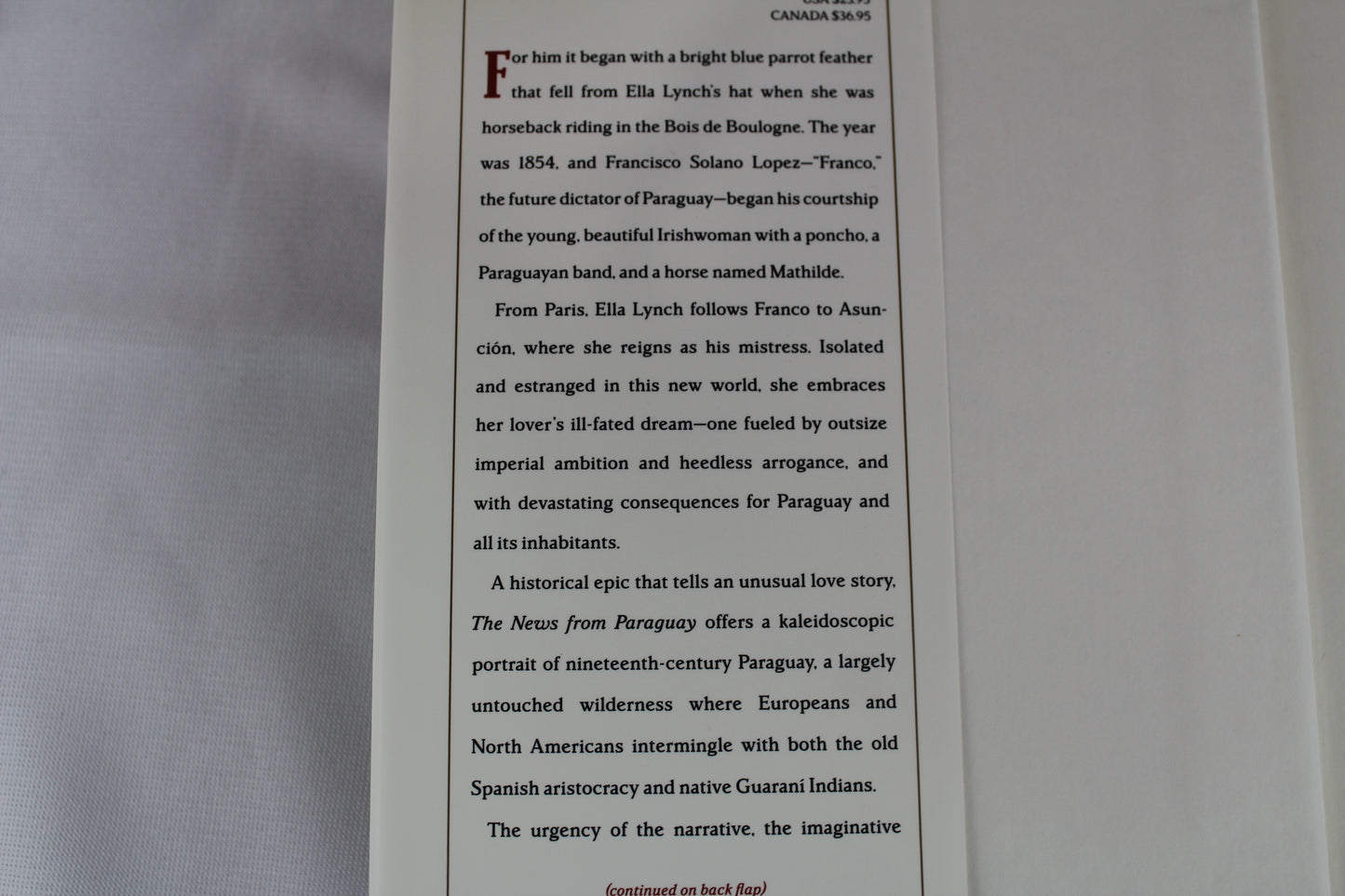 The News from Paraguay: A Novel by Lily Tuck