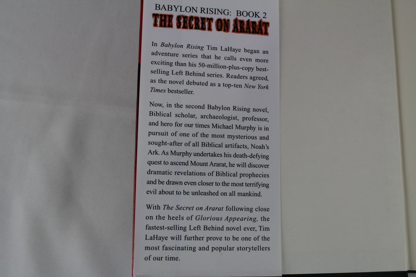 The Secret on Ararat (Babylon Rising, Book 2) by Tim LaHaye, Bob Phillips