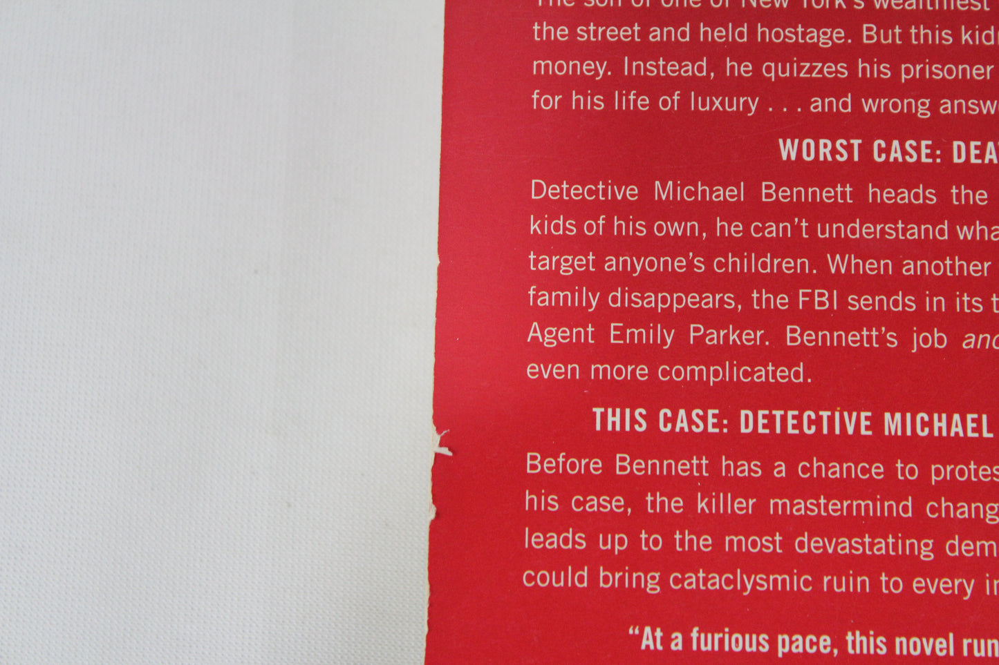 Worst Case (A Michael Bennett Thriller, 3) by James Patterson