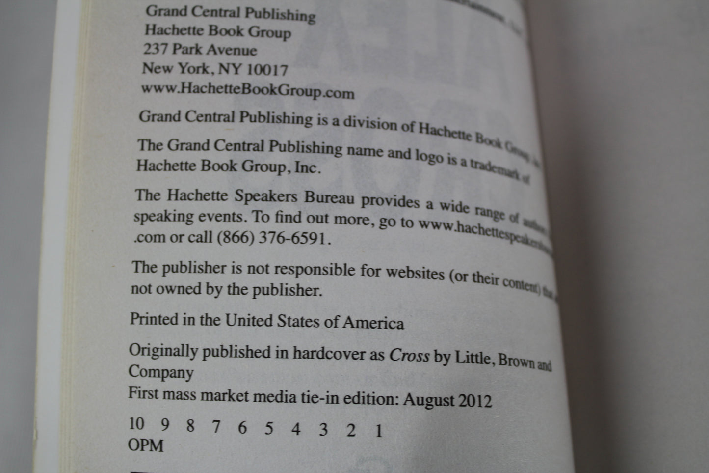 Alex Cross: Also published as CROSS by James Patterson