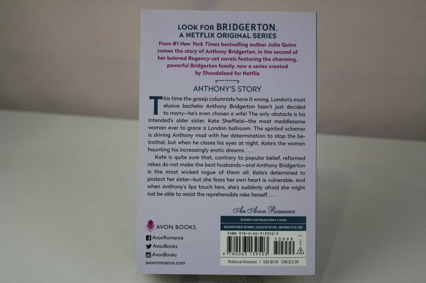 The Viscount Who Loved Me: Anthony's Story, The Inspriation for Bridgerton Season Two (Bridgertons, 2) by Julia Quinn