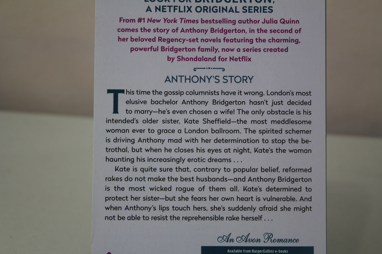The Viscount Who Loved Me: Anthony's Story, The Inspriation for Bridgerton Season Two (Bridgertons, 2) by Julia Quinn