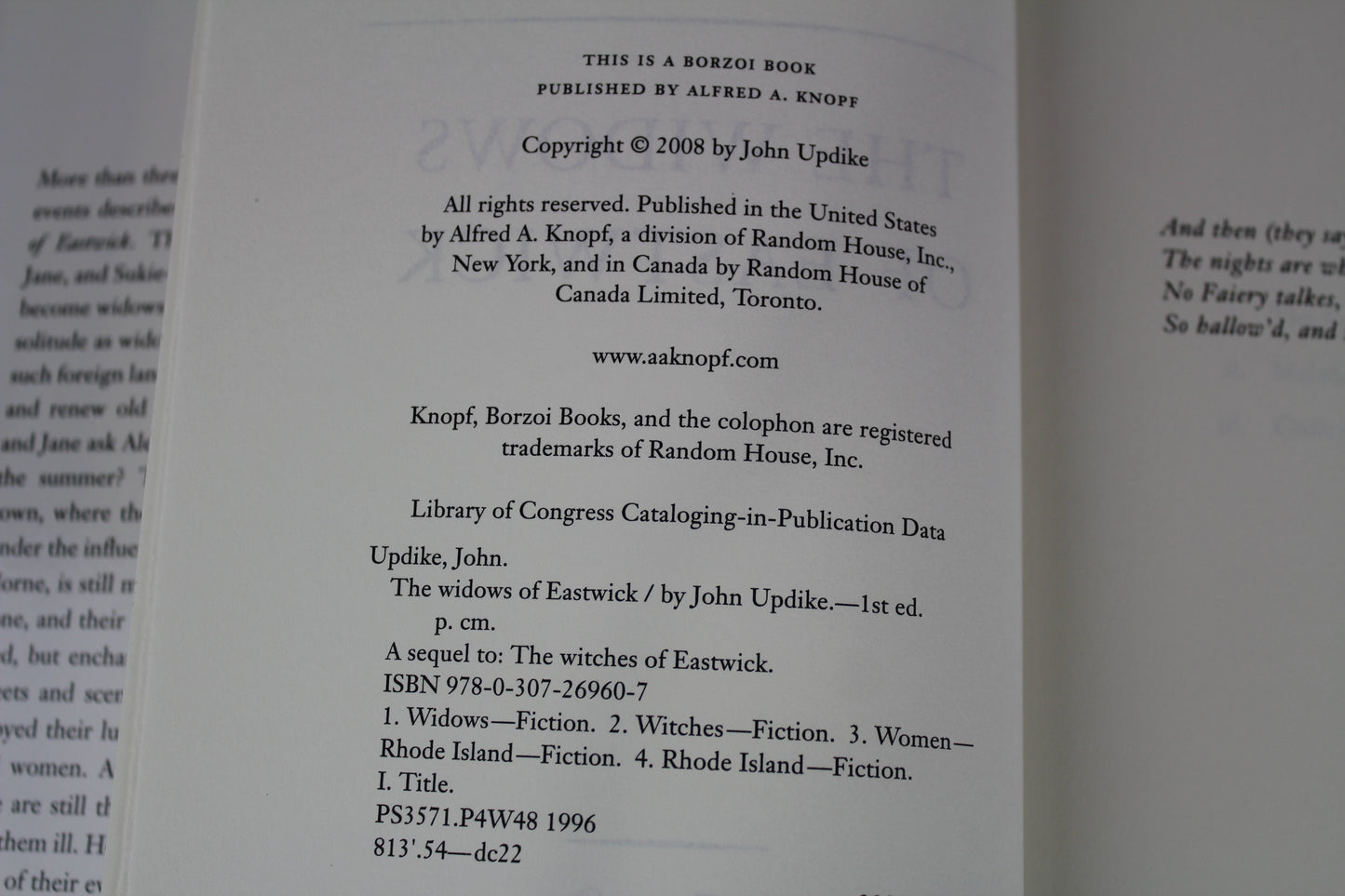 The Widows of Eastwick by John Updike