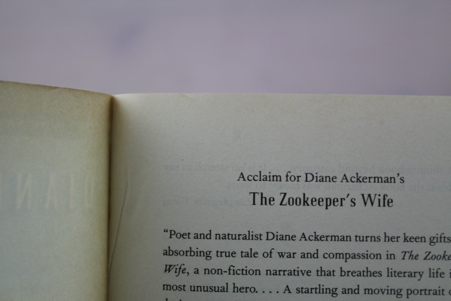 The Zookeeper's Wife: A War Story by Diane Ackerman
