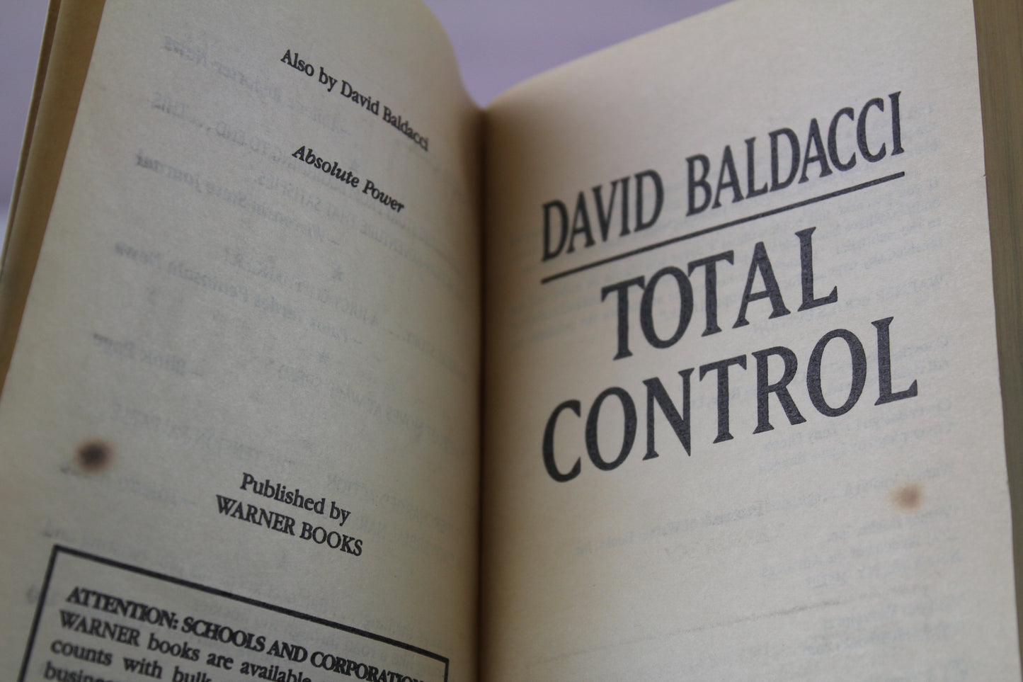 Total Control by David Baldacci
