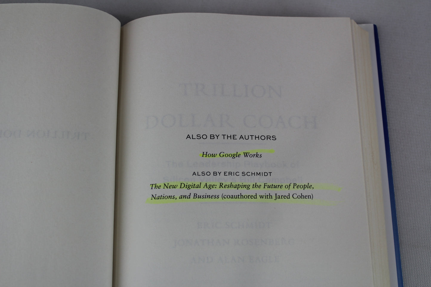Trillion Dollar Coach: The Leadership Playbook of Silicon Valley's Bill Campbell by Eric Schmidt, Jonathan Rosenberg, Alan Eagle