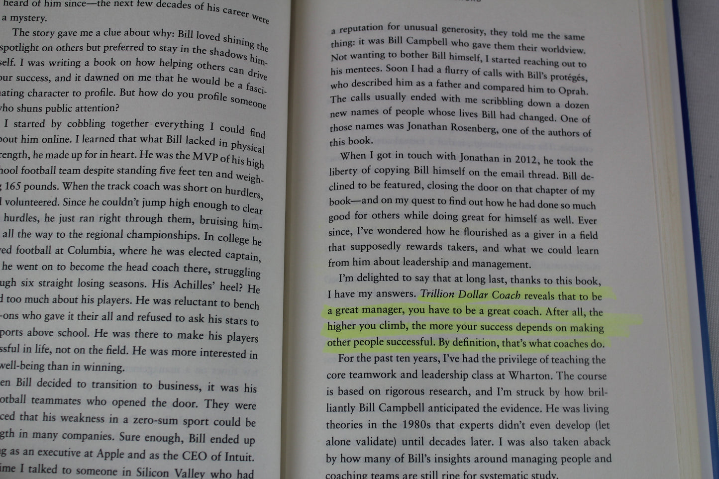 Trillion Dollar Coach: The Leadership Playbook of Silicon Valley's Bill Campbell by Eric Schmidt, Jonathan Rosenberg, Alan Eagle