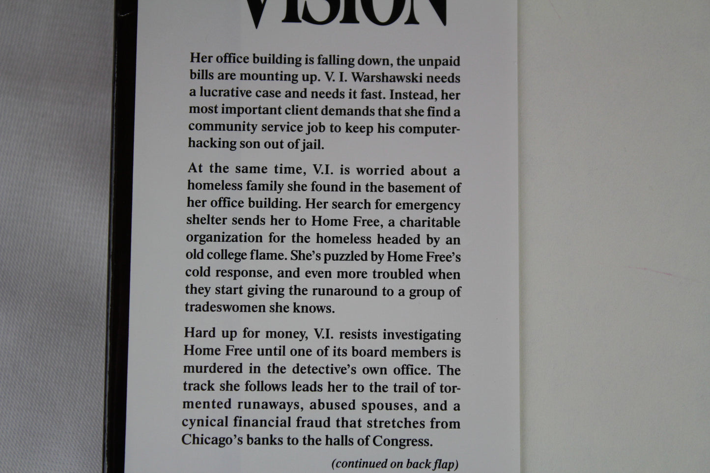 Tunnel Vision (V.I. Warshawski Novels)