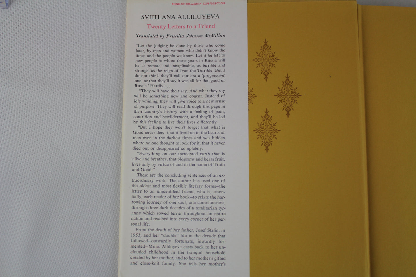 Twenty Letters To A Friend by Svetlana Alliluyeva