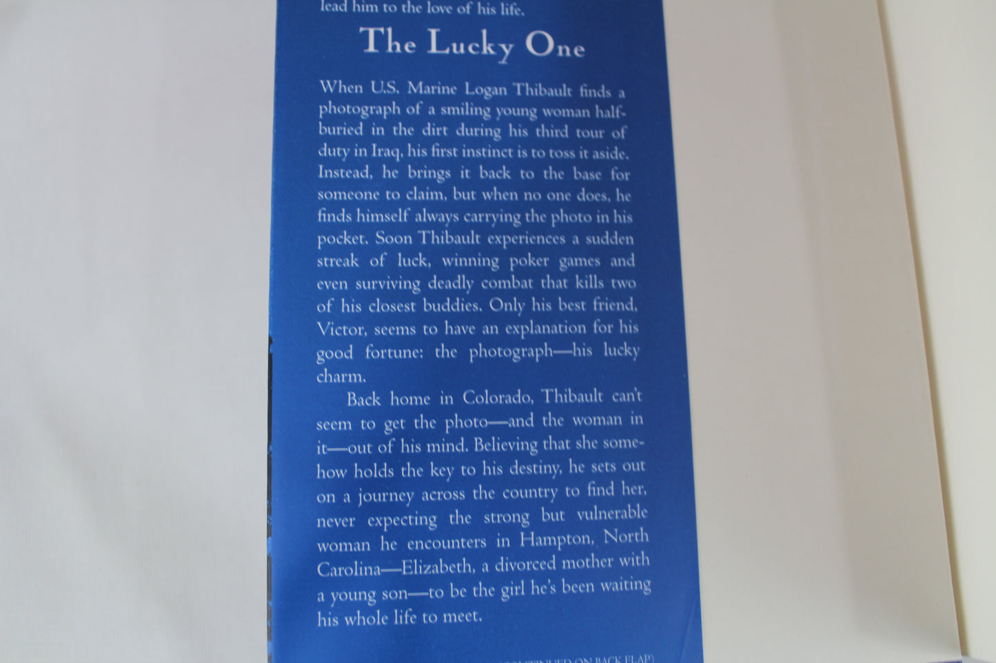 The Lucky One by Nicholas Sparks