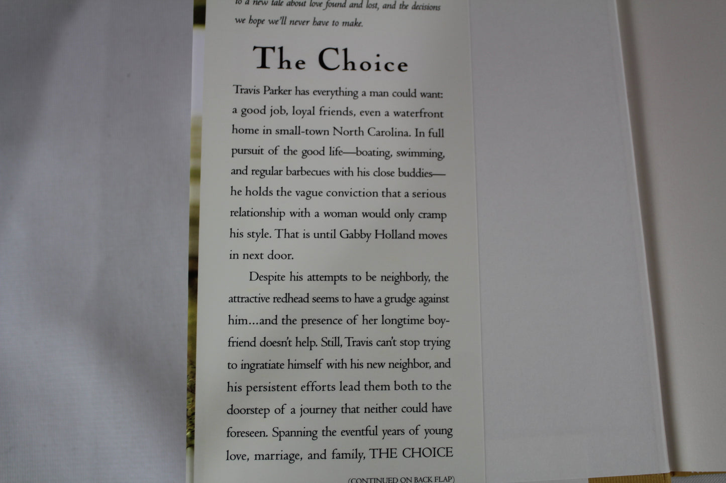 The Choice by Nicholas Sparks