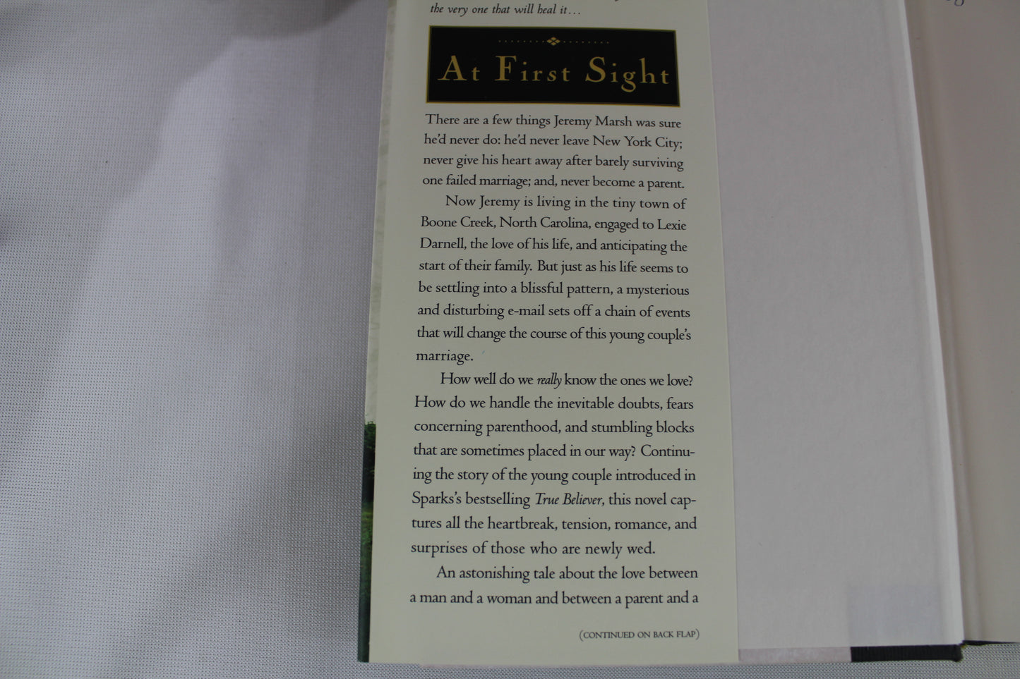 At First Sight by Nicholas Sparks
