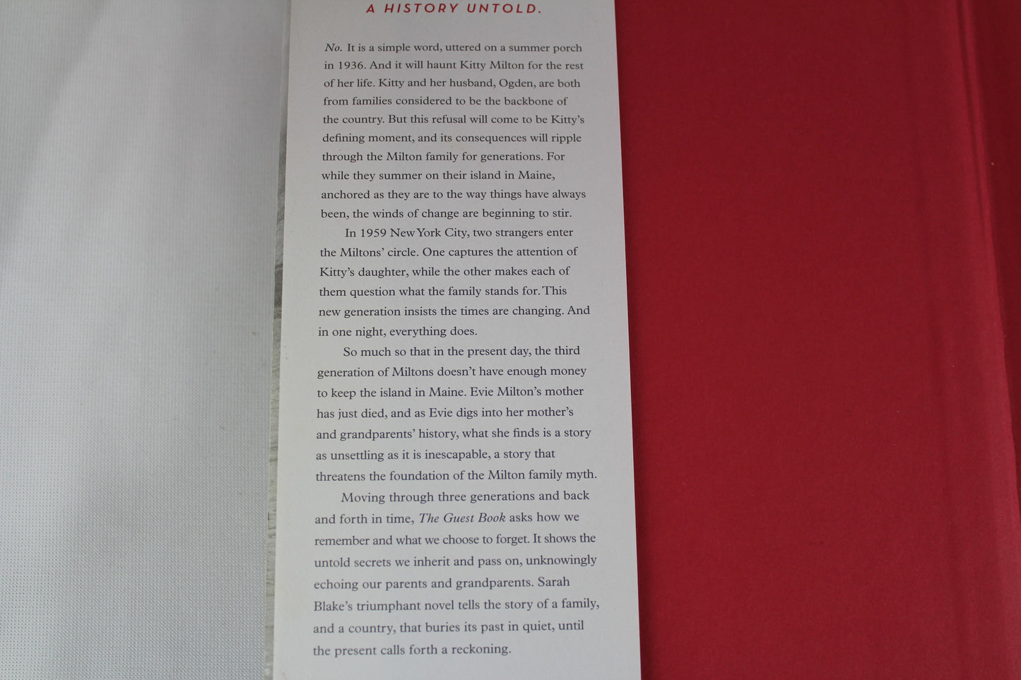 The Guest Book: A Novel by Sarah Blake