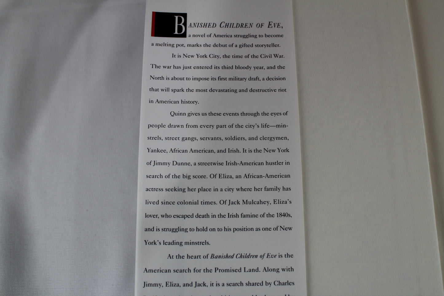 Banished Children of Eve: A Novel of Civil War New York by Peter Quinn