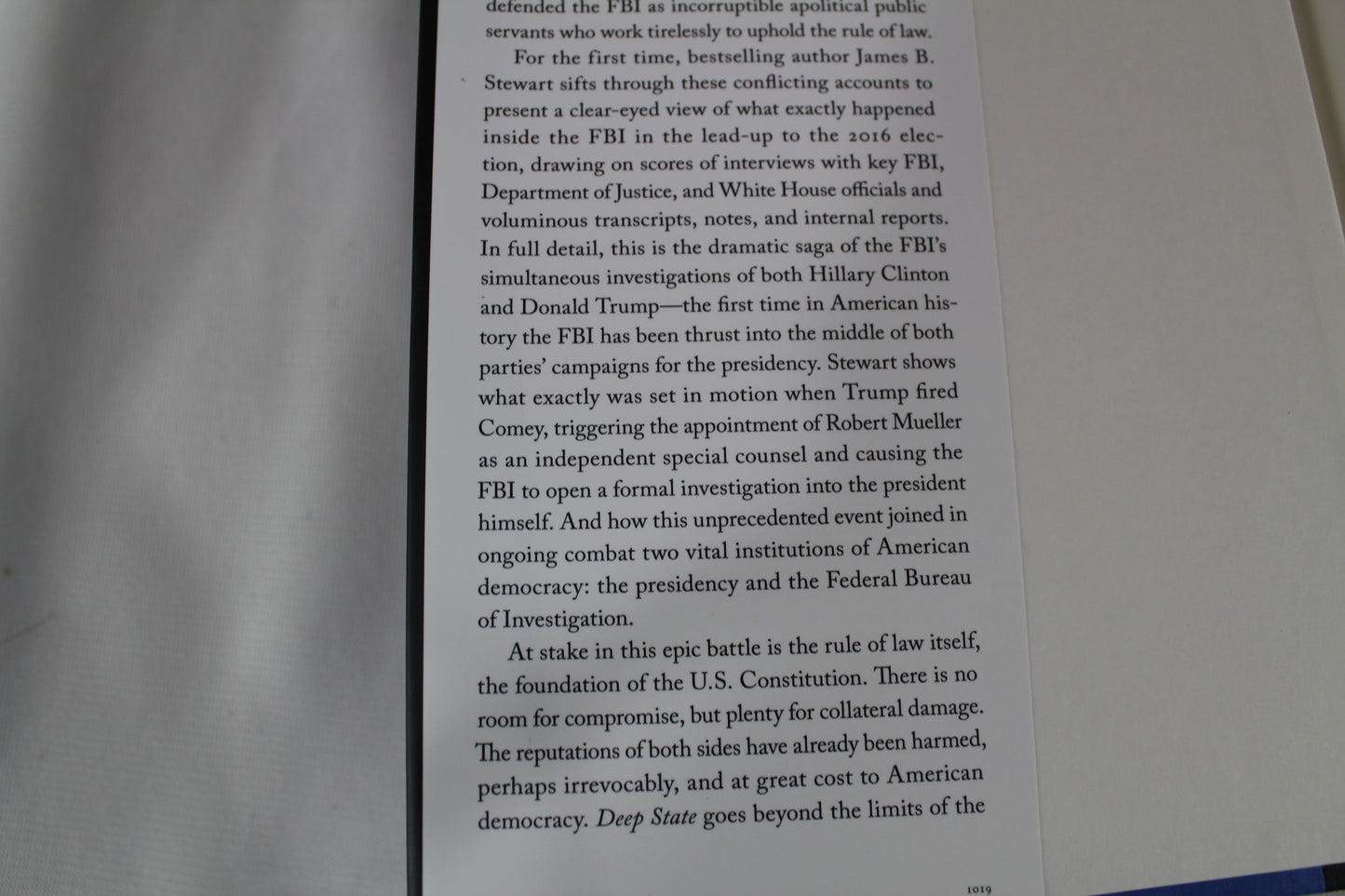 Deep State: Trump, the FBI, and the Rule of Law by James B. Stewart