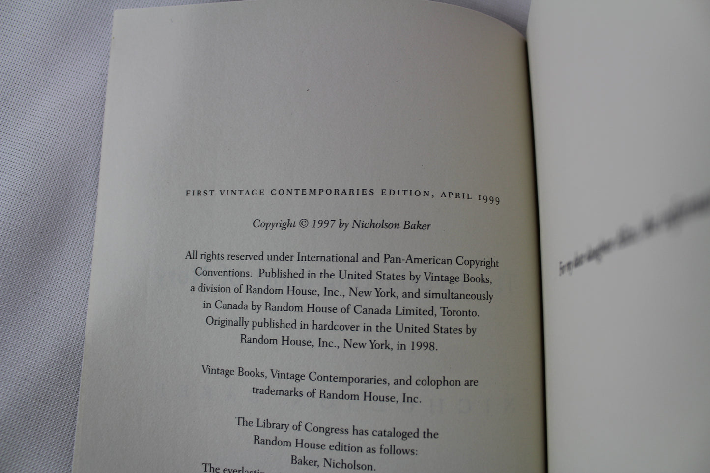 The Everlasting Story of Nory by Nicholson Baker