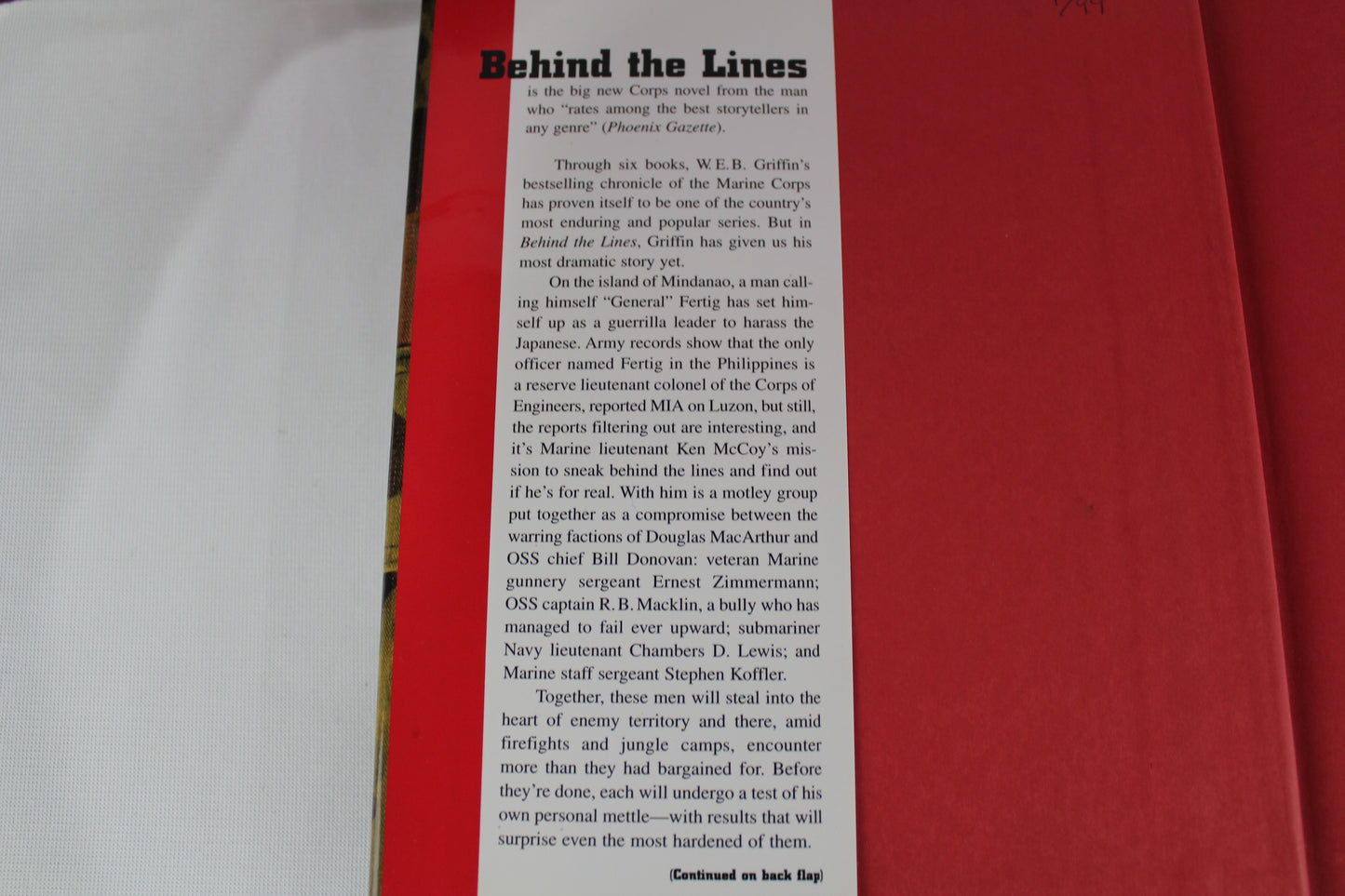 Behind the Lines (Corps, Book 7) by W.E.B. Griffin