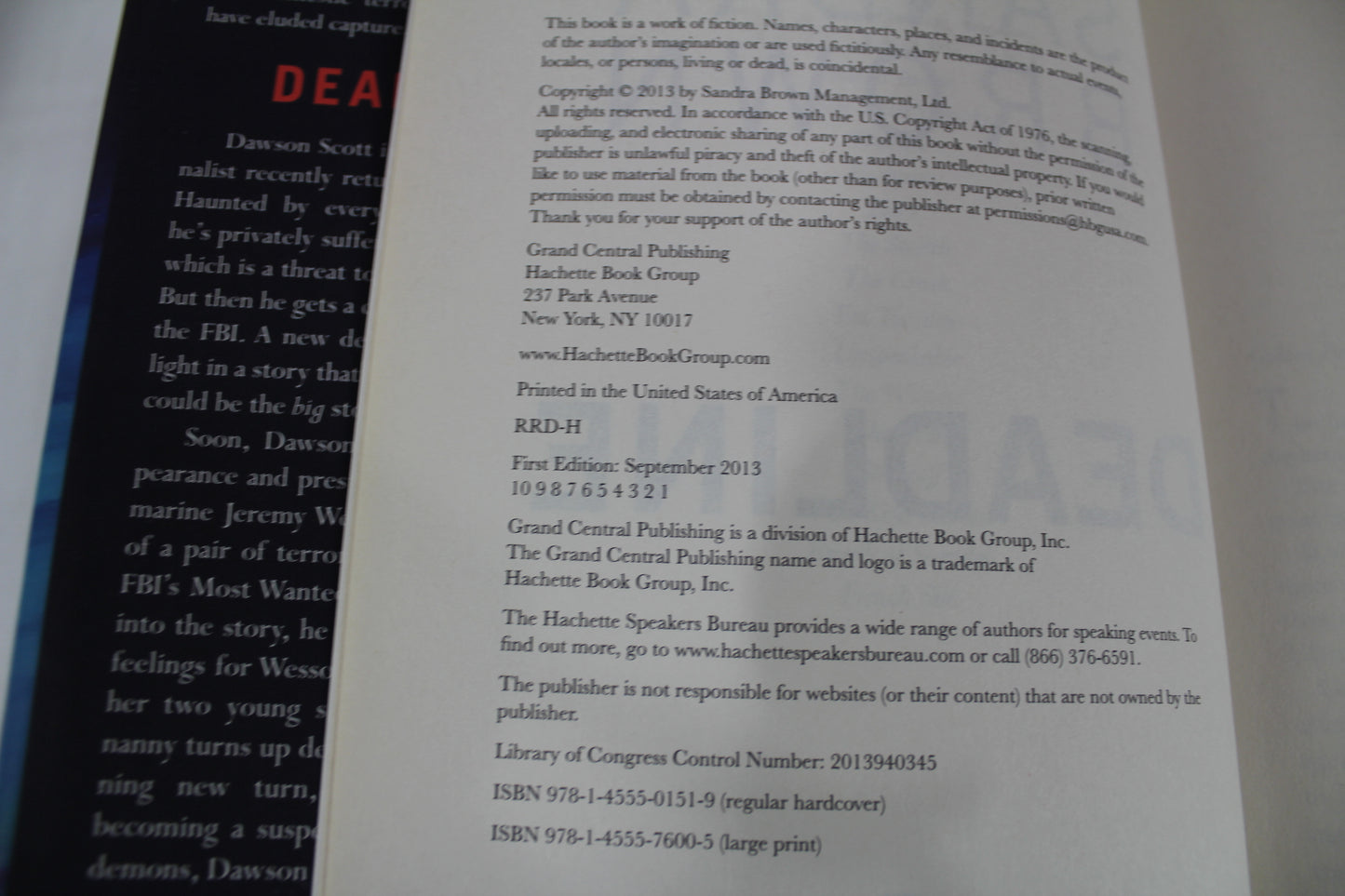Deadline by Sandra Brown