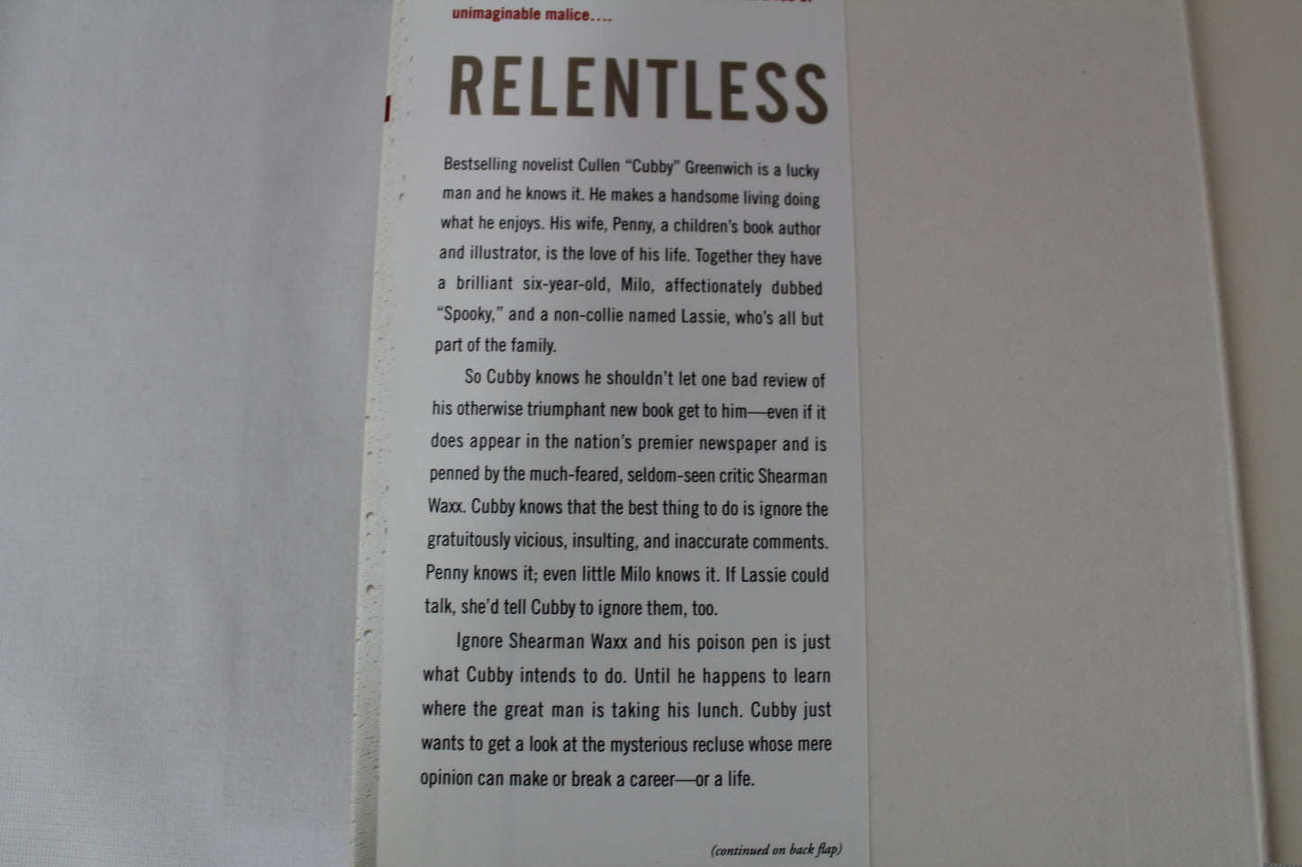 Relentless: A Novel by Dean Koontz