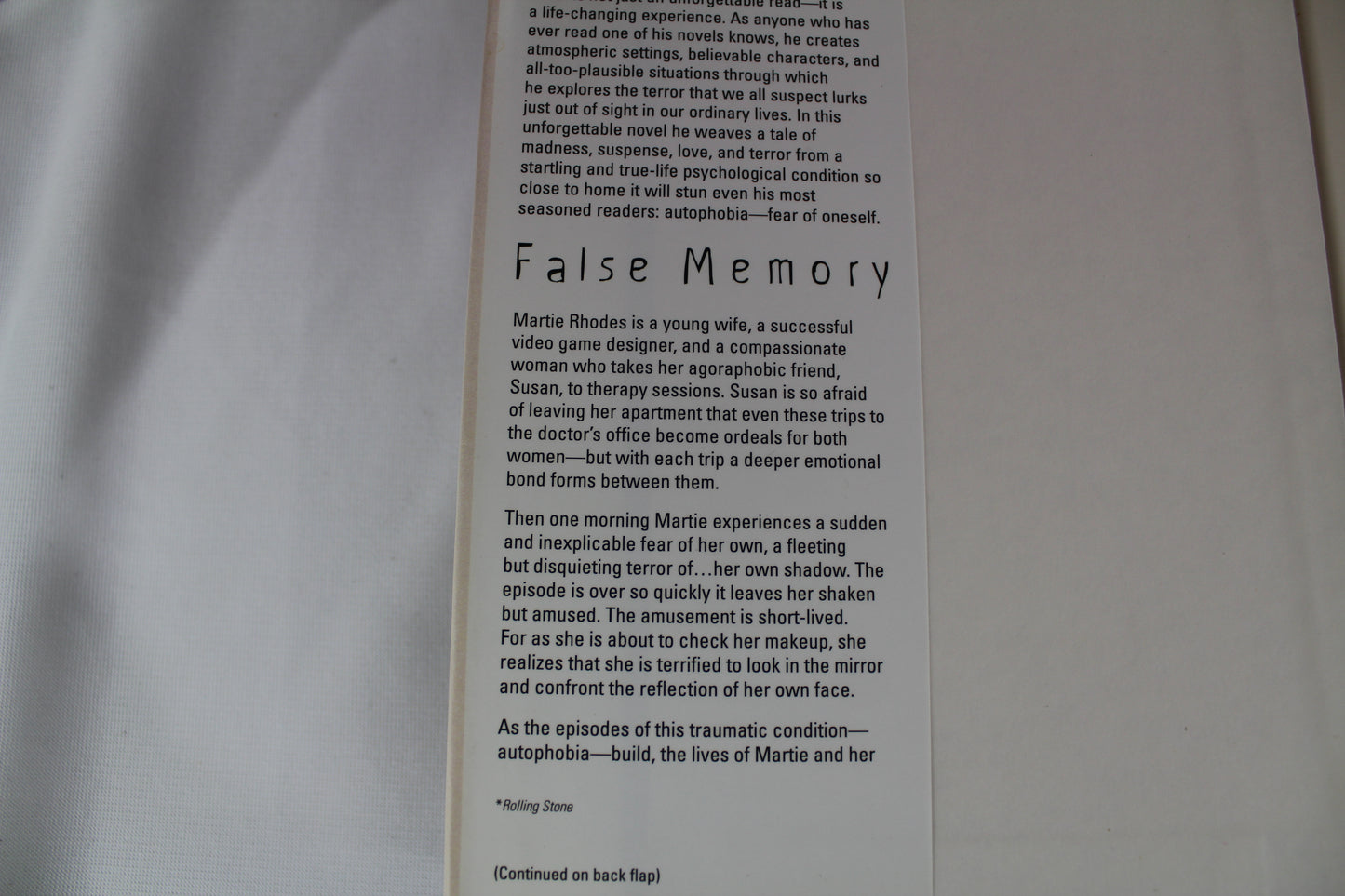 False Memory by Dean Koontz