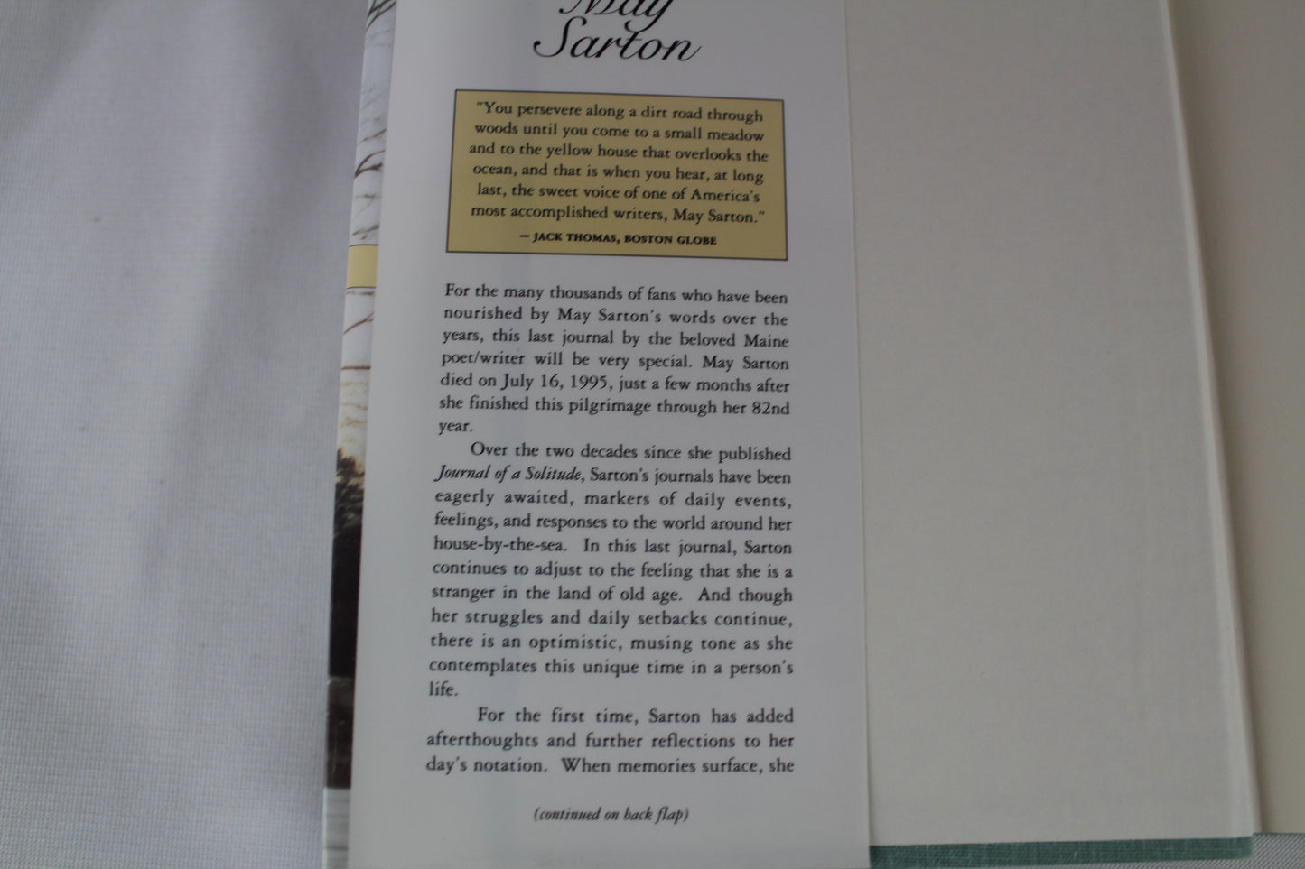 At Eighty Two : A Journal by May Sarton