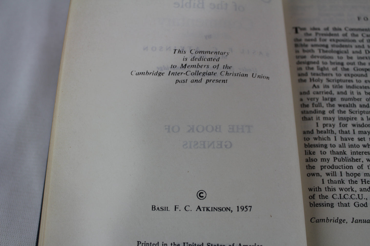 The Pocket Commentary of the Bible by Basil Atkinson, The Book of Genesis (1957)