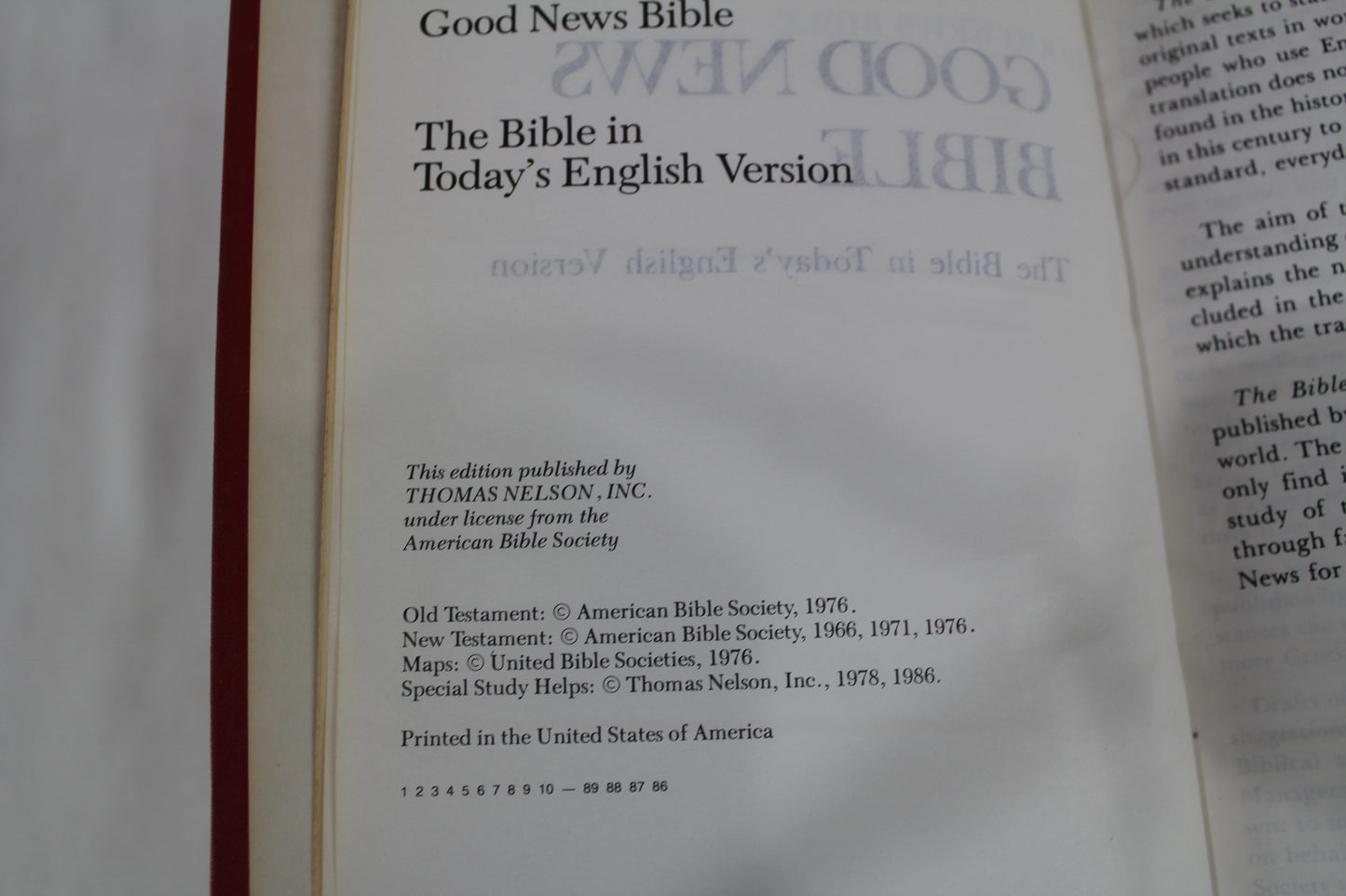 Good News Bible: Today's English Version by American Bible Society