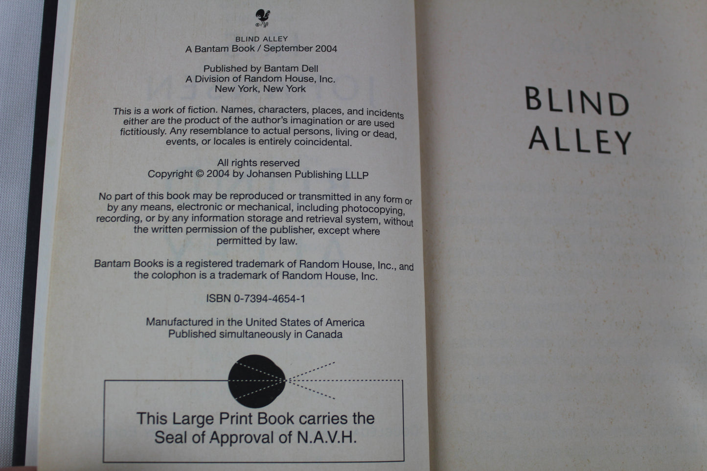 Blind Alley (Eve Duncan) by Iris Johansen