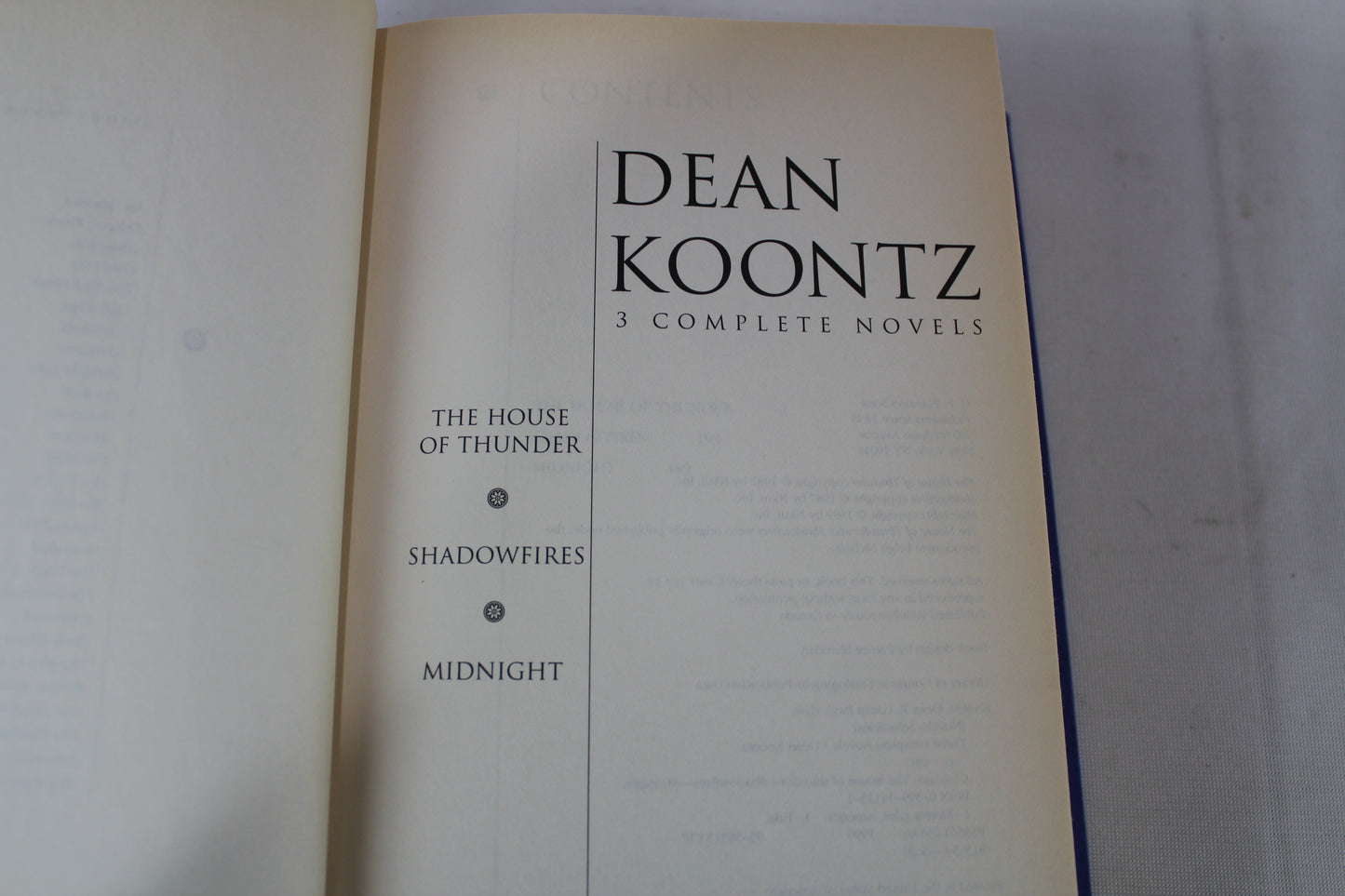 Three Complete Novels: The House of Thunder, Shadowfires, Midnight by Dean Koontz