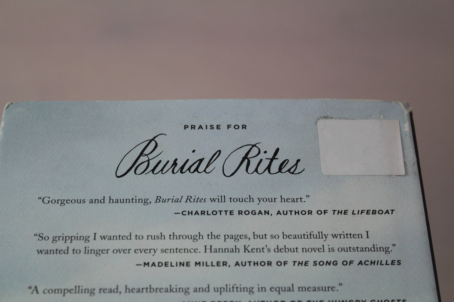 Burial Rites: A Novel by Hannah Kent