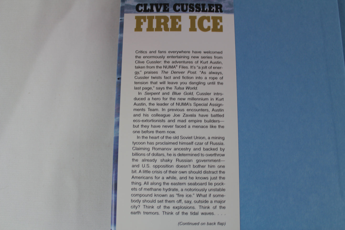 Fire Ice (The Numa Files) by Clive Cussler, Paul Kemprecos