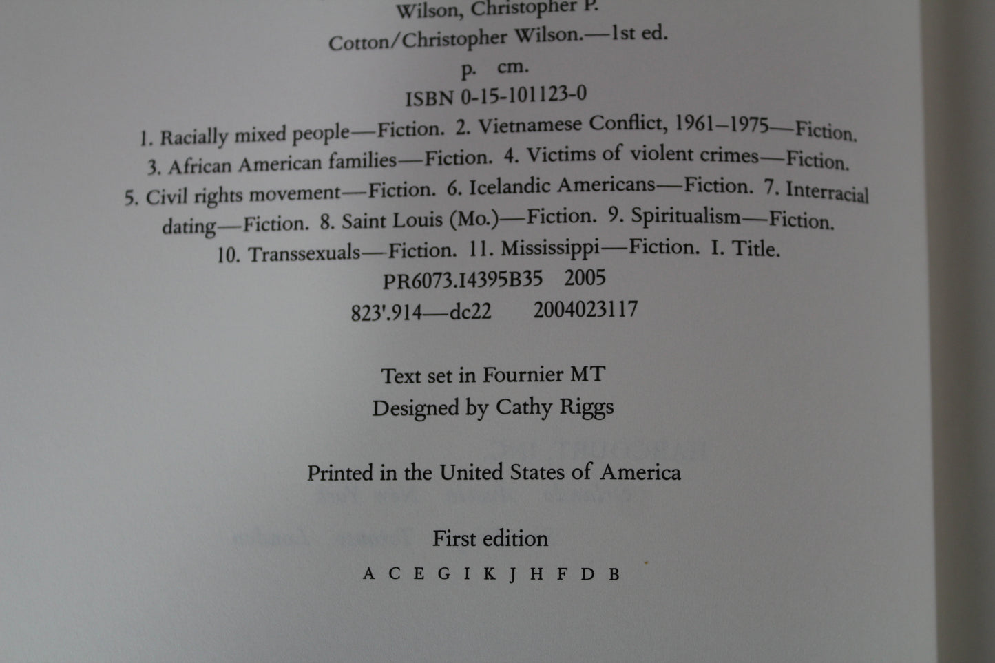 Cotton by Christopher P. Wilson