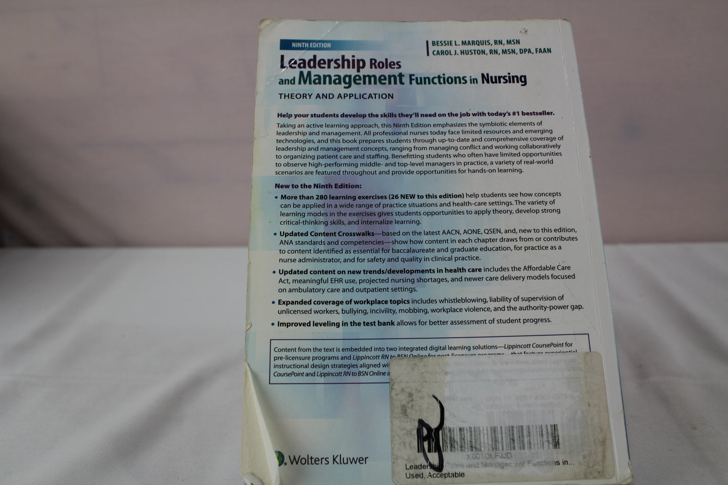 Leadership Roles and Management Functions in Nursing: Theory and Application by Bessie L. Marquis RN  CNAA  MSN, Carol J. Huston MSN  MPA  DPA