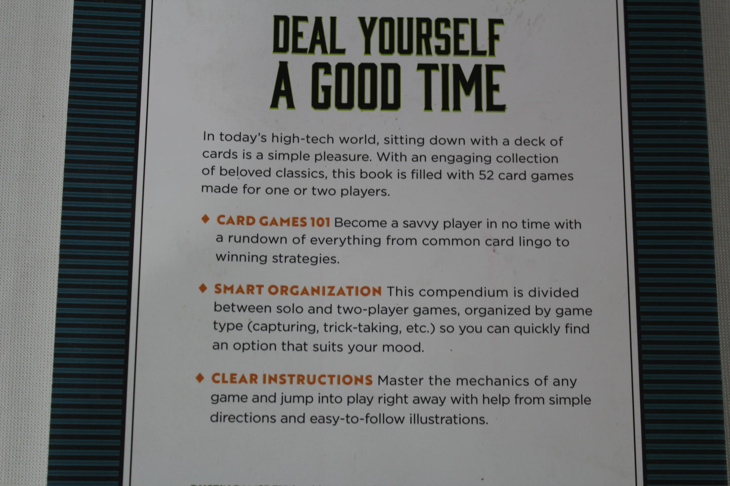 Card Games for One or Two: 52 Games to Know and Play by Dustin Ramsdell
