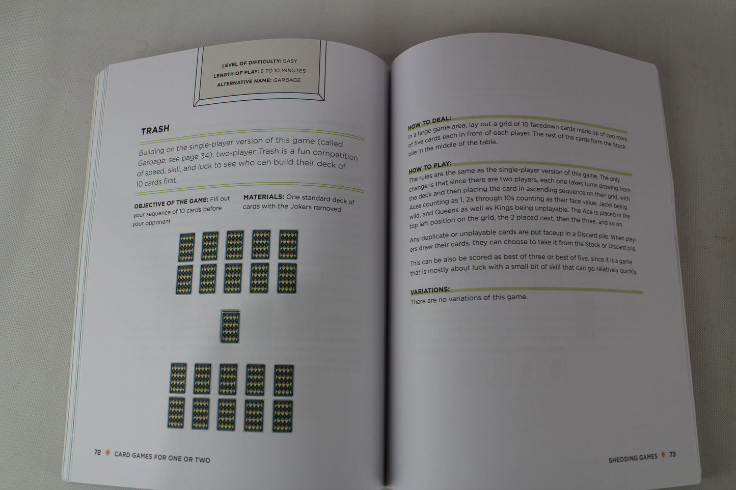 Card Games for One or Two: 52 Games to Know and Play by Dustin Ramsdell