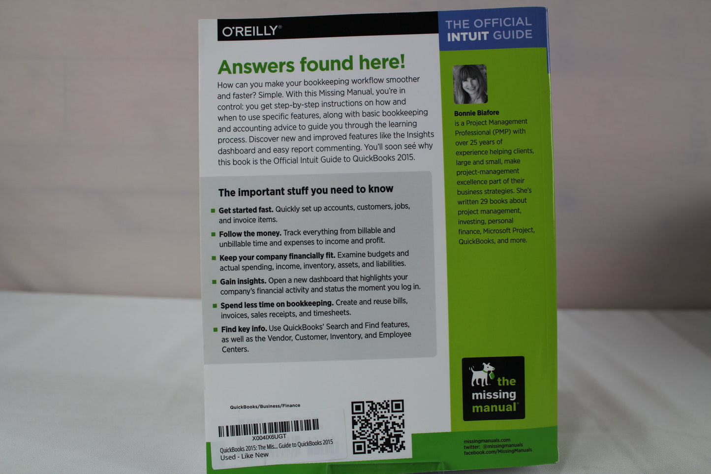 QuickBooks 2015: The Missing Manual: The Official Intuit Guide to QuickBooks 2015 by Bonnie Biafore