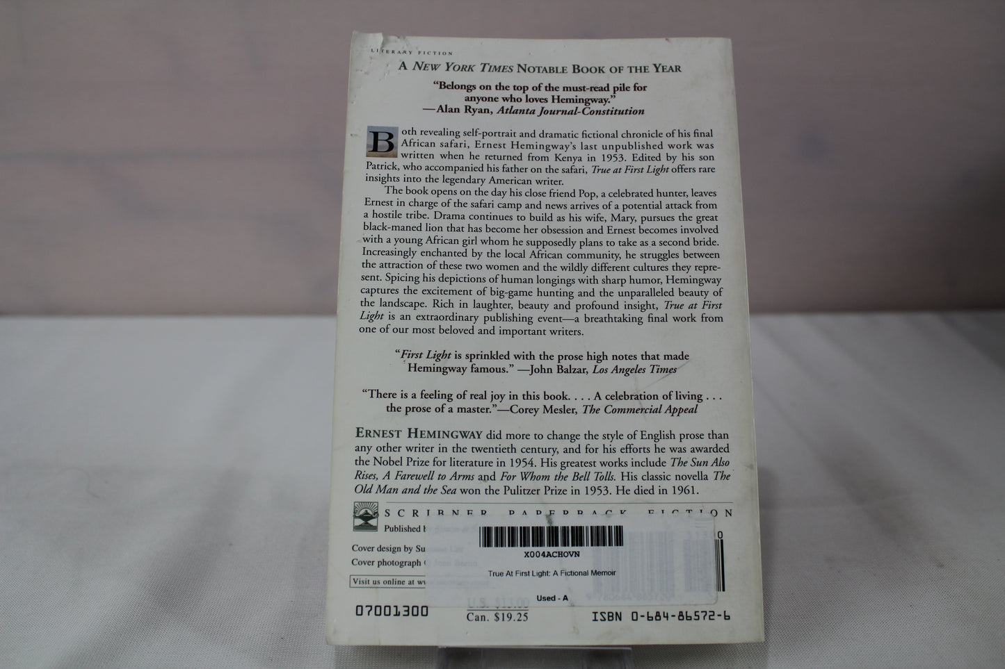 True at First Light: A Fictional Memoir by Ernest Hemingway