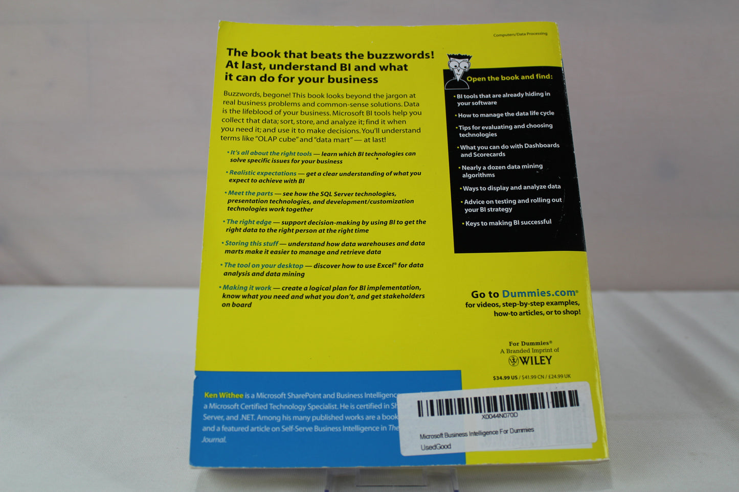 Microsoft Business Intelligence for Dummies by Ken Withee