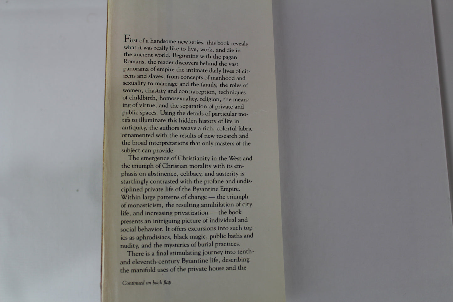 History of Private Life, Volume I: From Pagan Rome to Byzantium by Paul Veyne, Phillippe Ariès, Georges Duby, Arthur Goldhammer