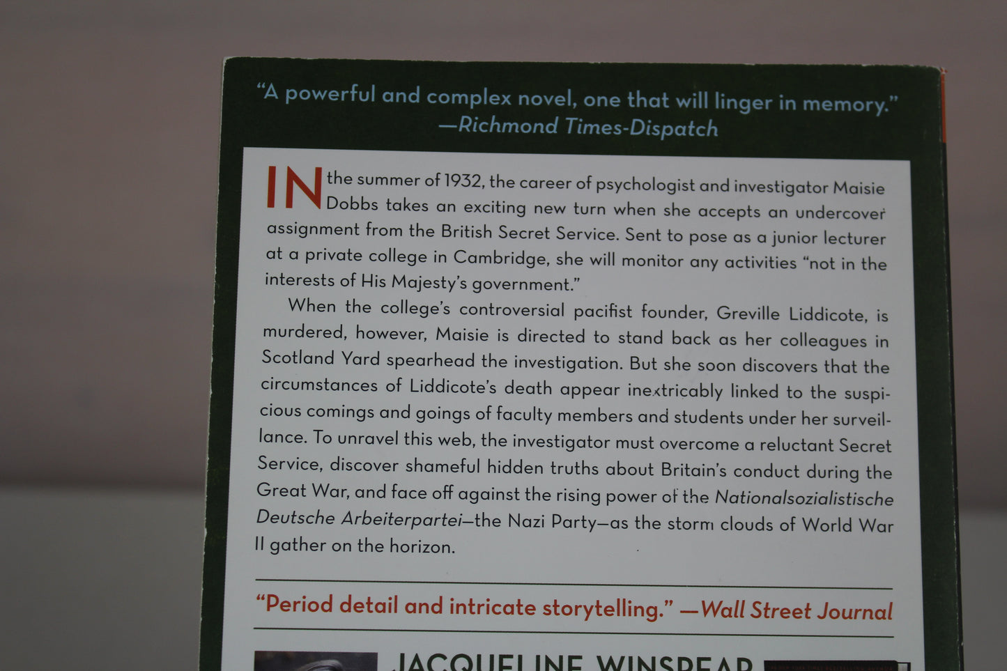 A Lesson in Secrets: A Maisie Dobbs Novel by Jacqueline Winspear