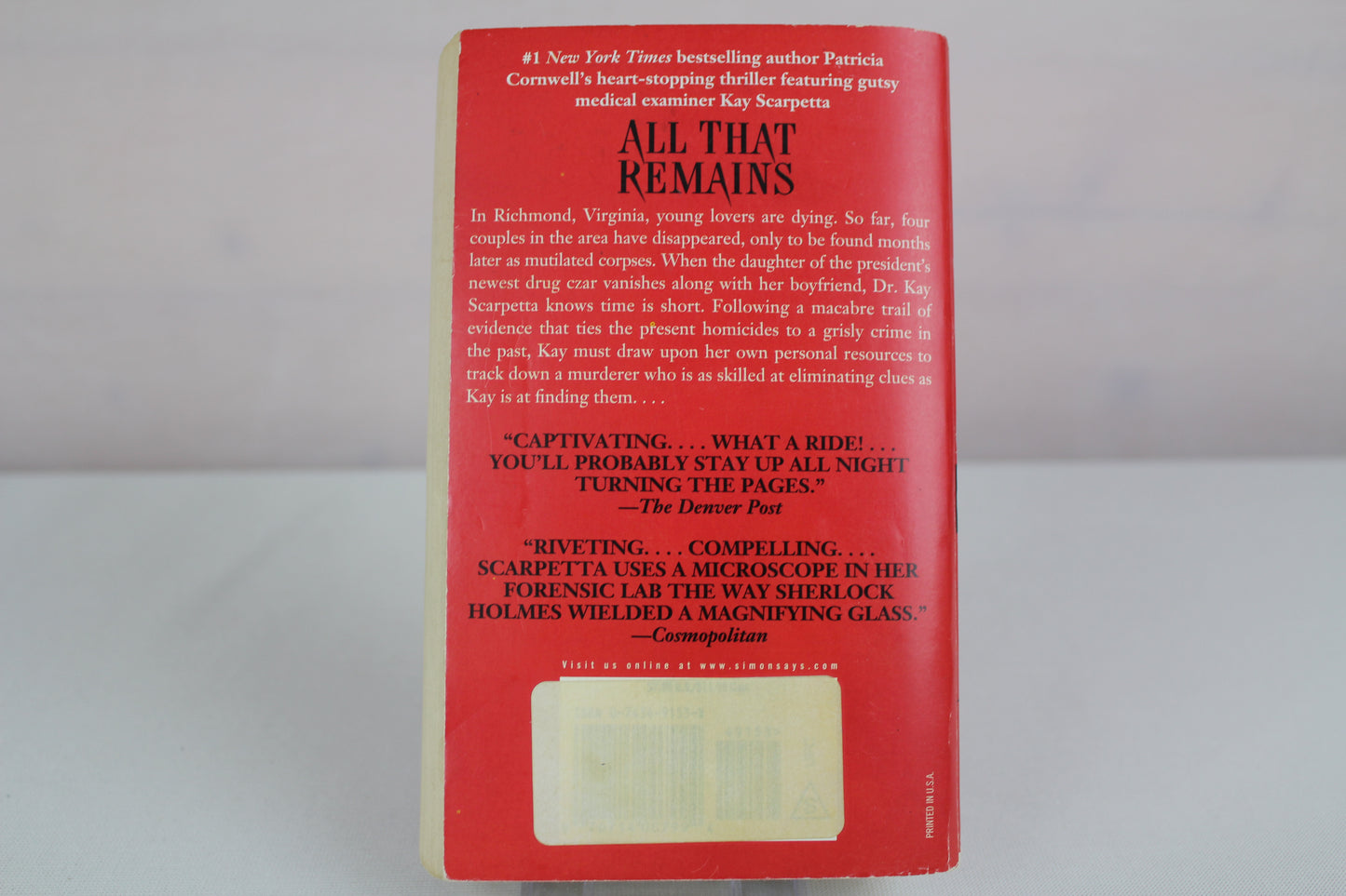 All That Remains (Kay Scarpetta Mysteries) by Patricia Cornwell