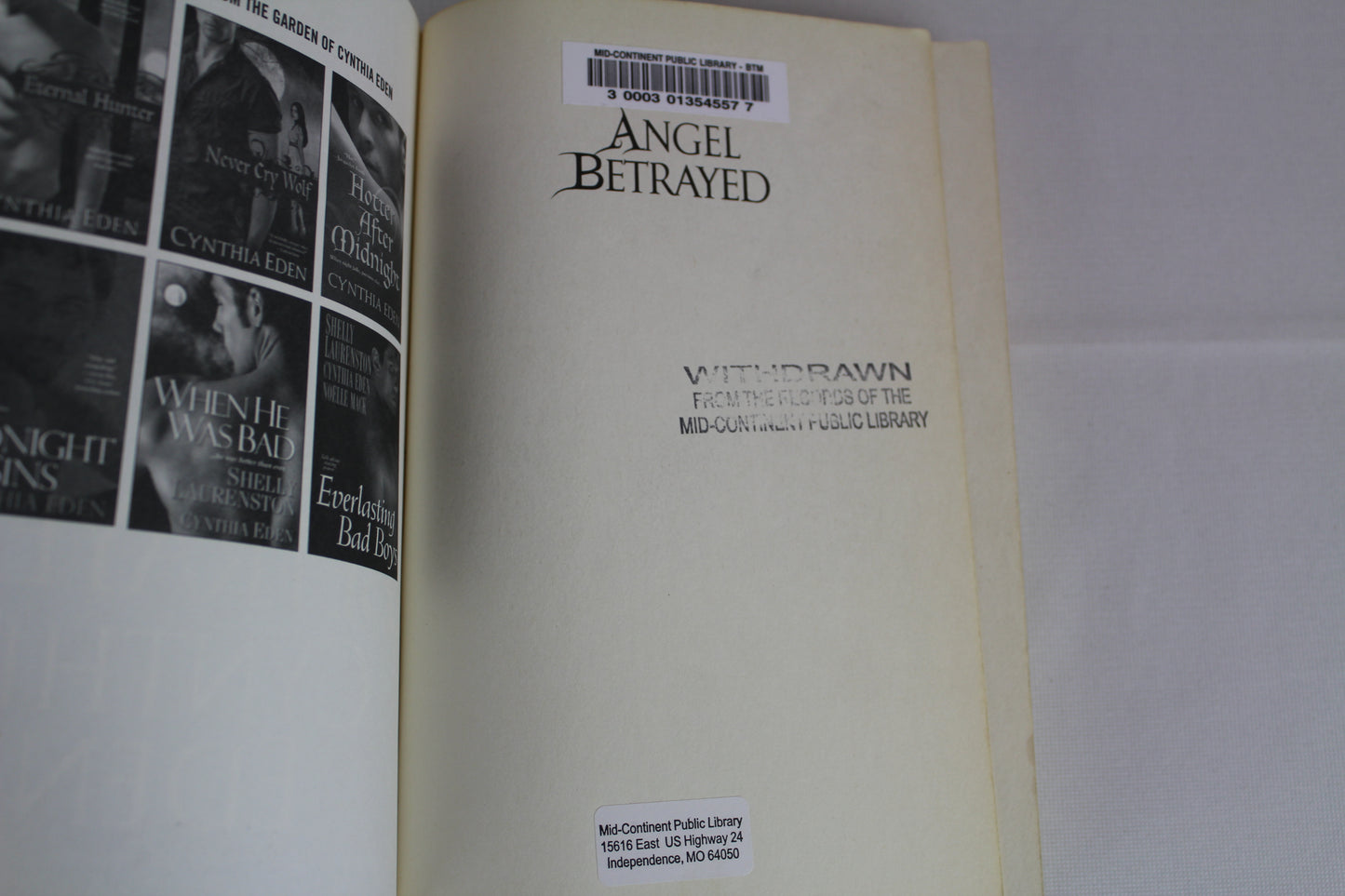 Angel Betrayed by Cynthia Eden