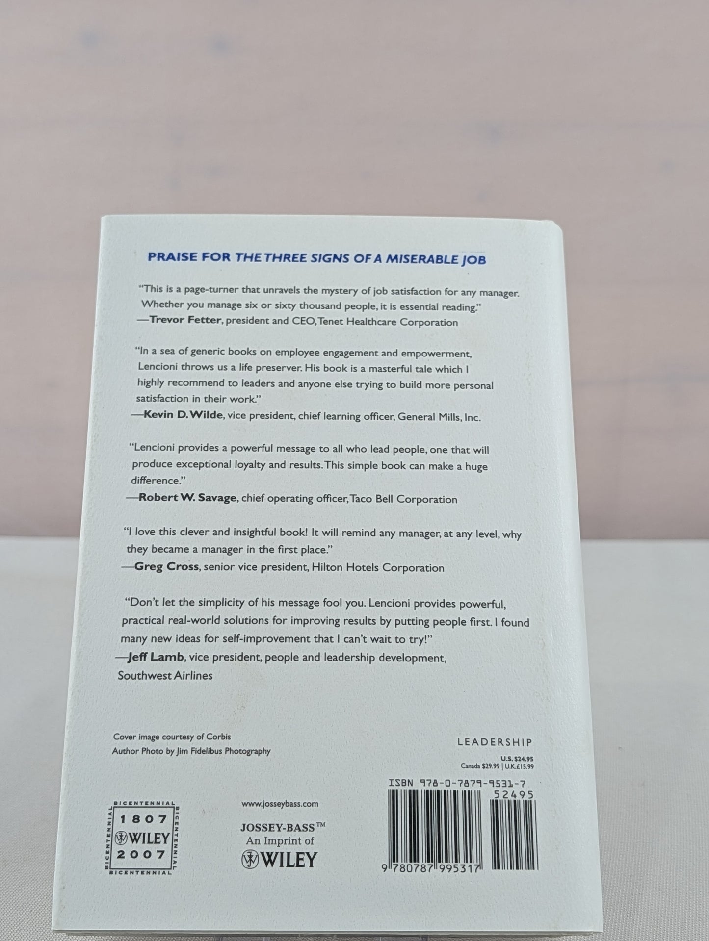 The Three Signs of a Miserable Job: A Fable For Managers (and Their Employees) by Patrick Lencioni
