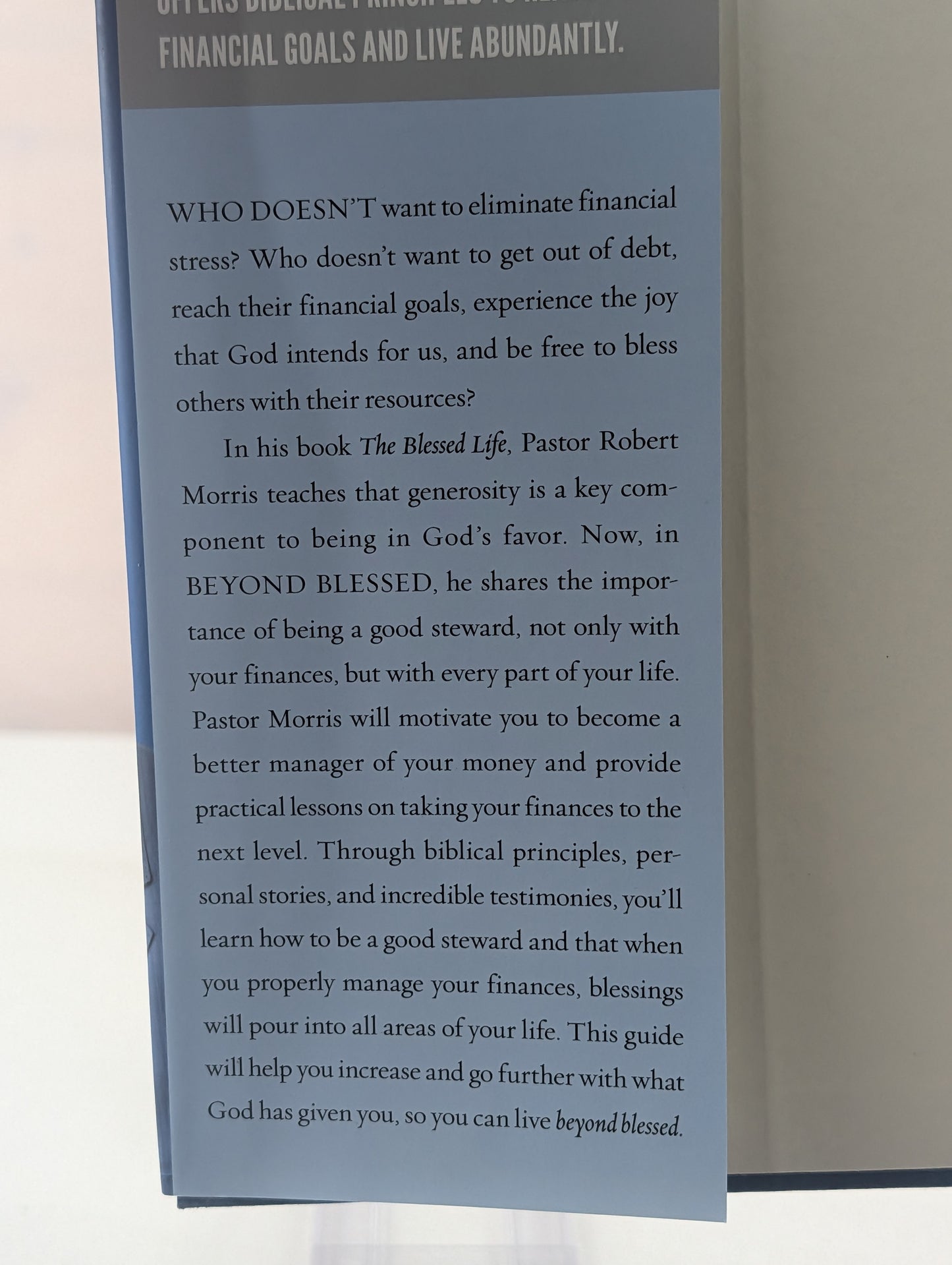 Beyond Blessed: God's Perfect Plan to Overcome All Financial Stress by Robert Morris, Dave Ramsey