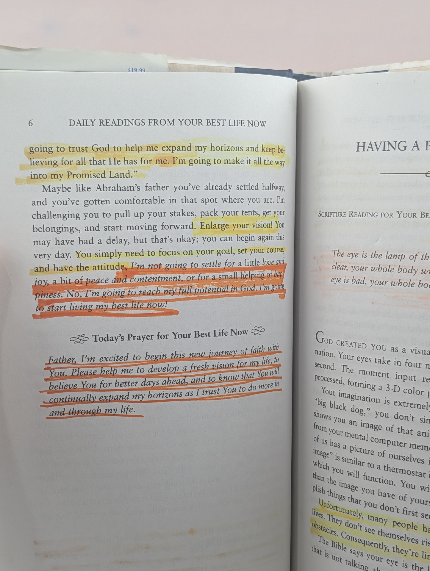 Daily Readings from Your Best Life Now: 90 Devotions for Living at Your Full Potential by Joel Osteen