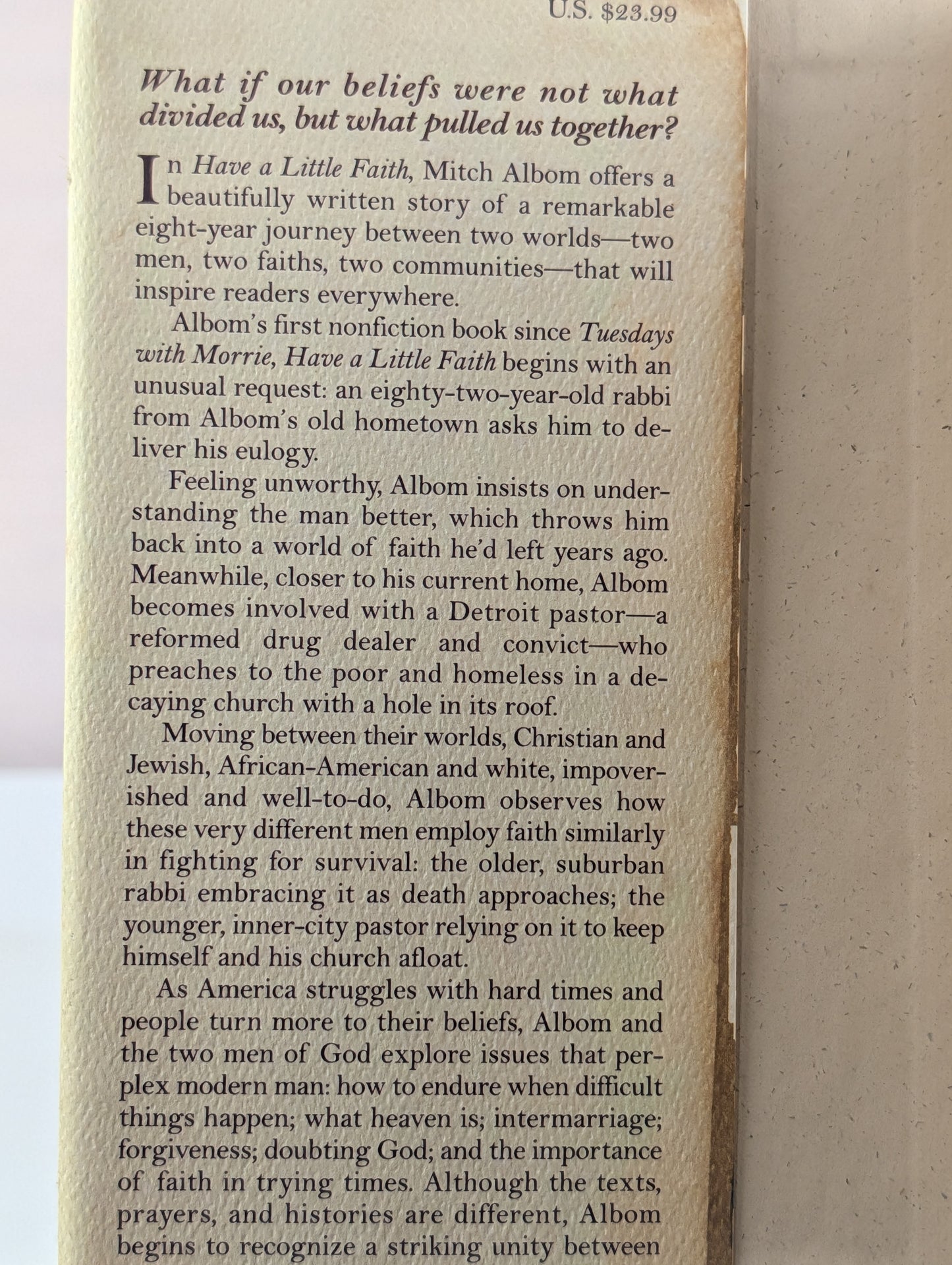 Have a Little Faith: A True Story by Mitch Albom