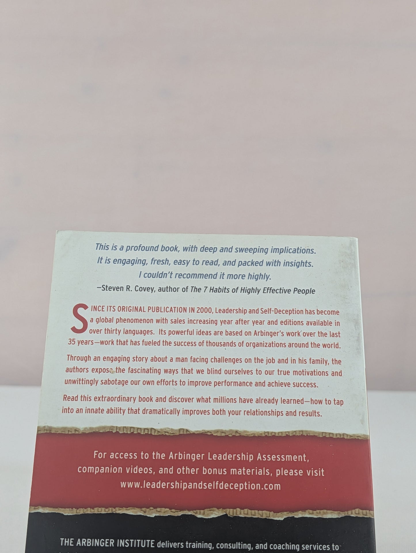 Leadership and Self-Deception: Getting Out of the Box by The Arbinger Institute