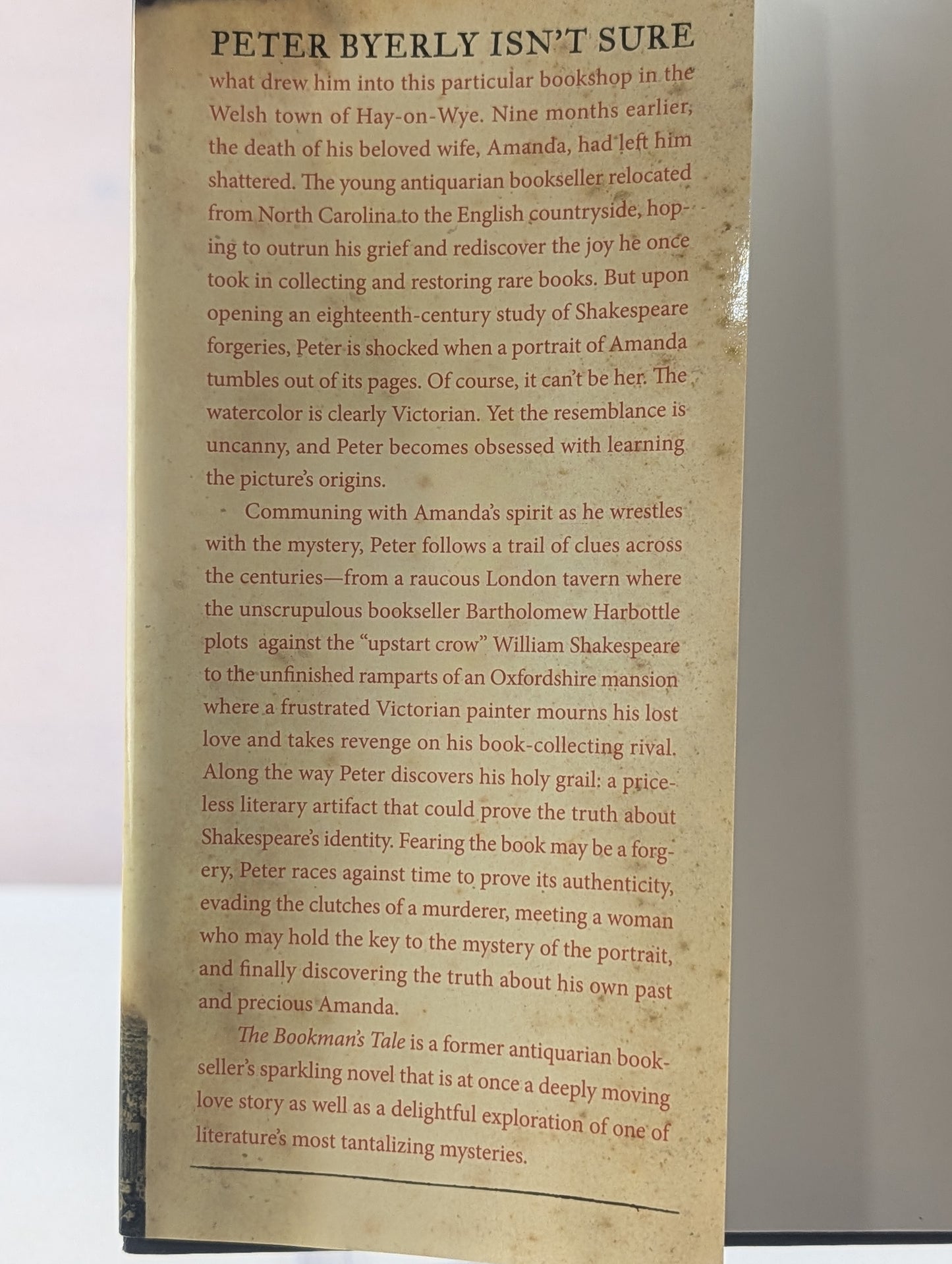 The Bookman's Tale by Charlie Lovett
