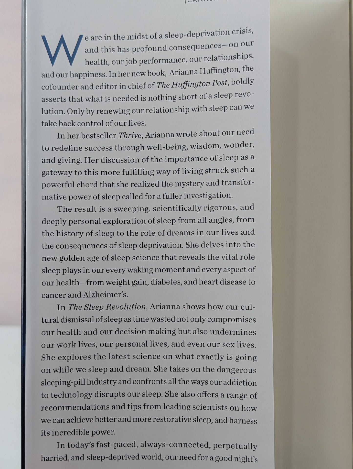 The Sleep Revolution: Transforming Your Life, One Night at a Time by Arianna Huffington