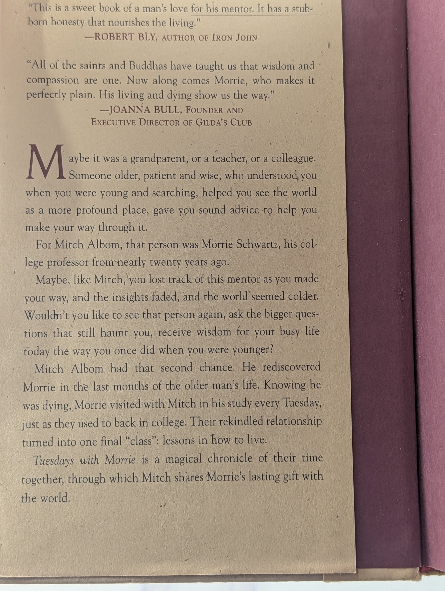 Tuesdays with Morrie: An Old Man, a Young Man and Life's Greatest Lesson by Mitch Albom
